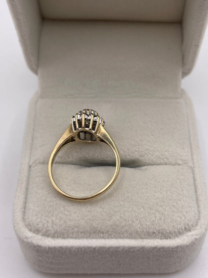 9ct gold opal, sapphire and diamond ring