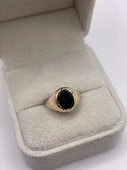 9ct gold onyx signet ring