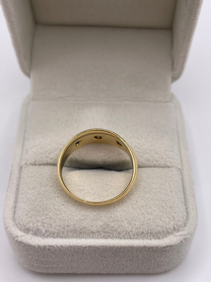 Antique 18ct gold sapphire and diamond gypsy ring