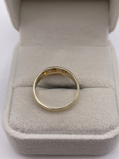9ct gold citrine gypsy ring
