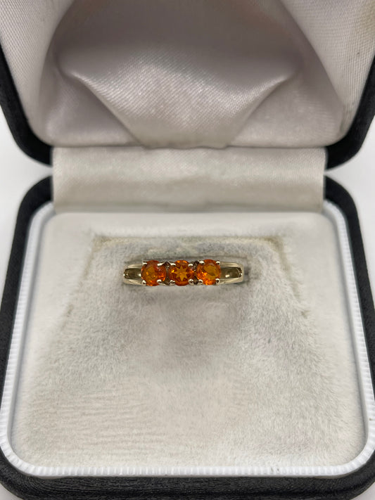 9ct gold fire opal ring