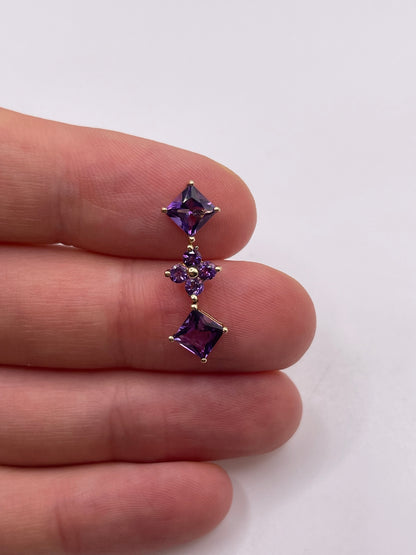9ct gold amethyst pendant