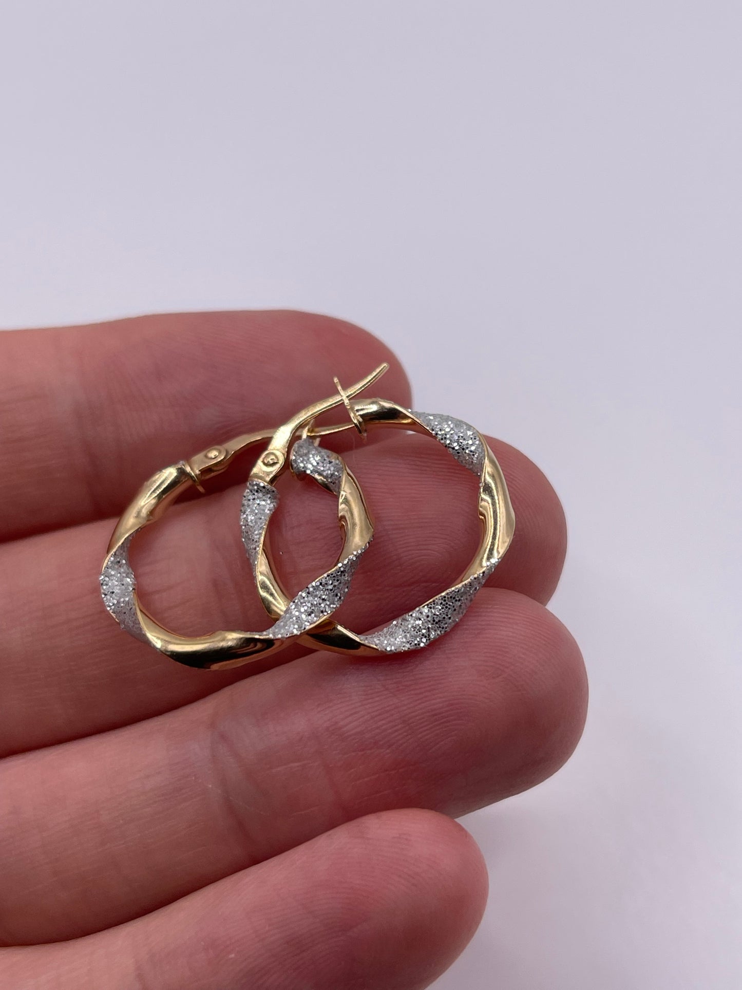 9ct gold creole earrings