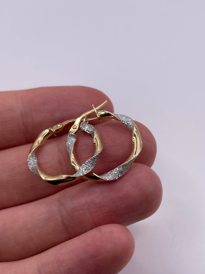 9ct gold creole earrings