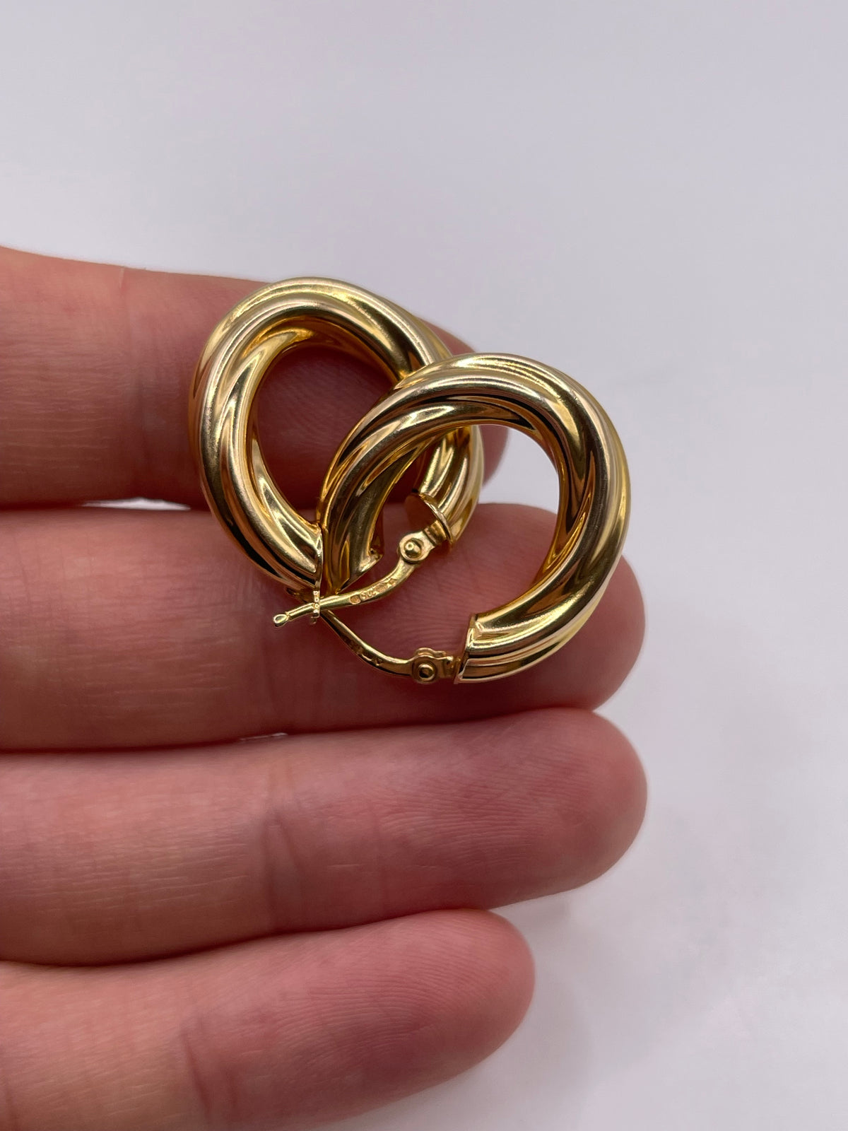 9ct gold creole earrings