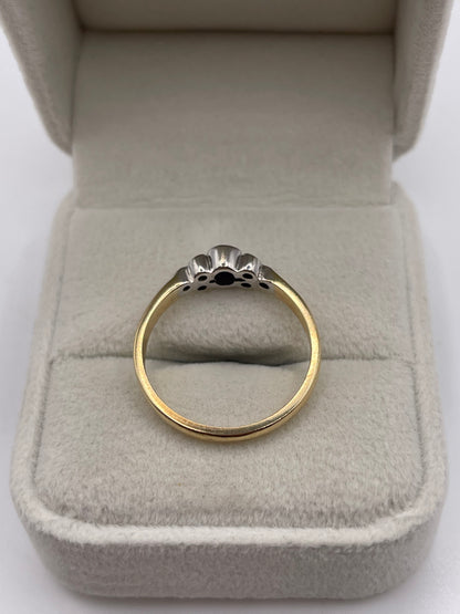 9ct gold ruby and diamond ring