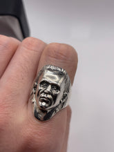 Load image into Gallery viewer, Heavy silver Frankenstein ring
