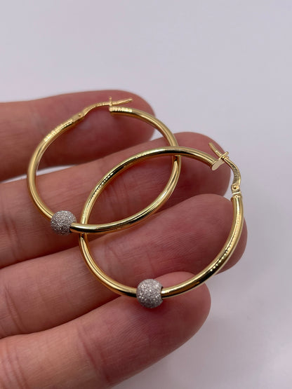 9ct gold creole earrings