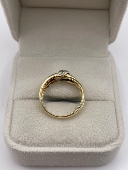 9ct gold ruby and diamond ring