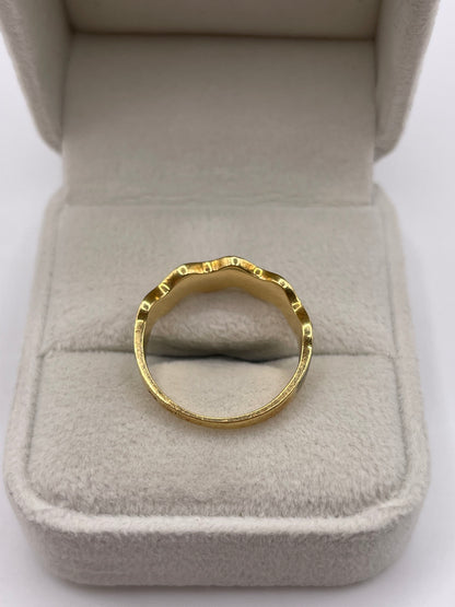 18ct gold enamel ring
