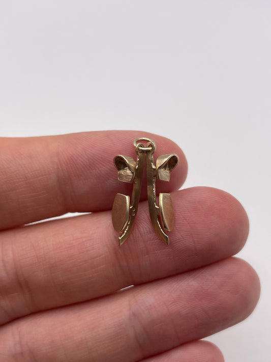 9ct gold ski charm
