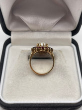 Load image into Gallery viewer, 9ct gold garnet and pearl ring
