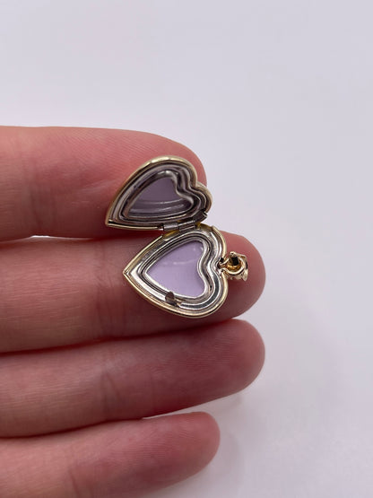 9ct gold diamond locket pendant