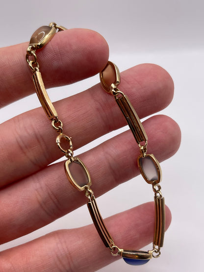 9ct gold charlcedony bracelet