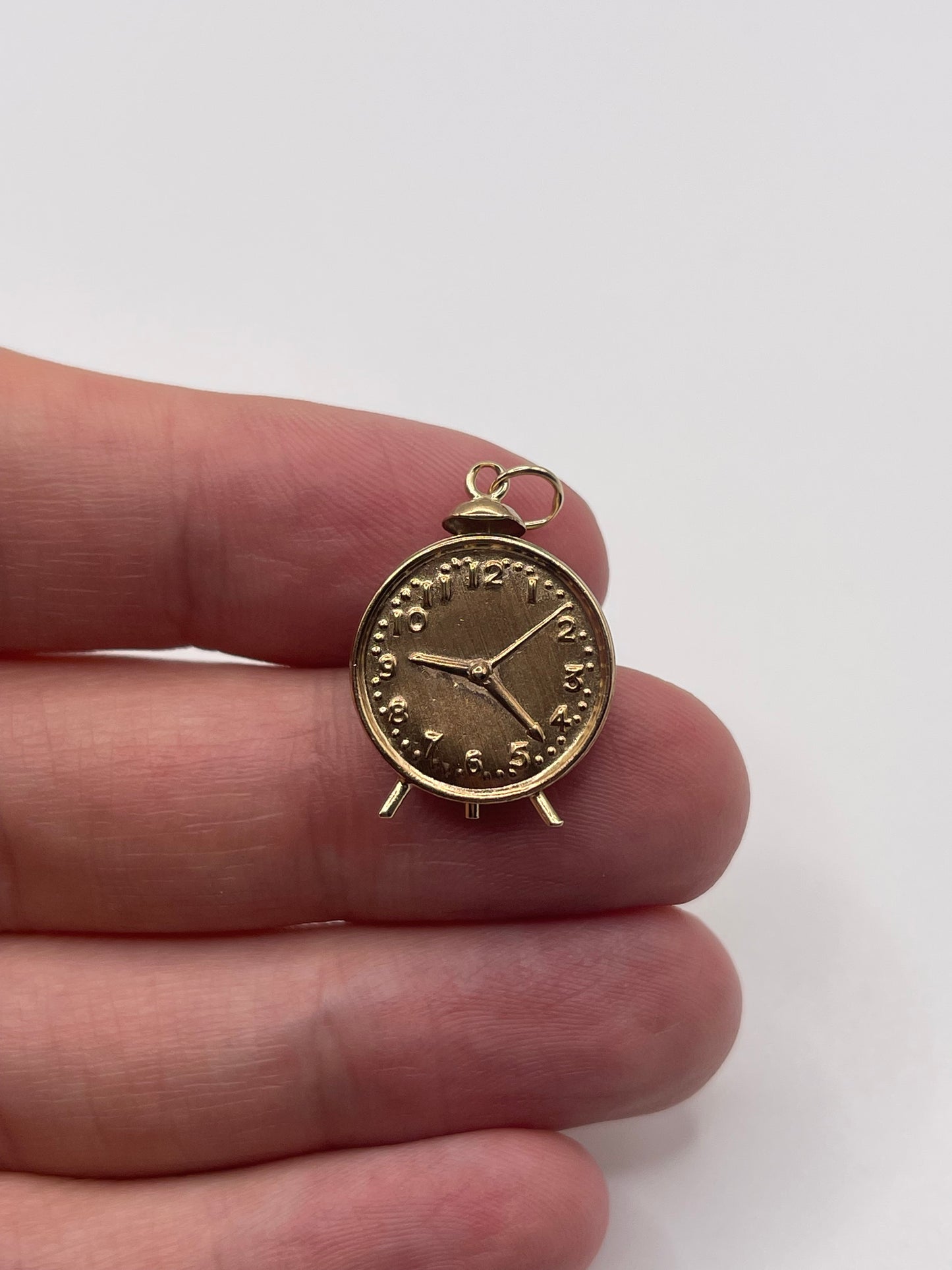 9ct gold clock charm