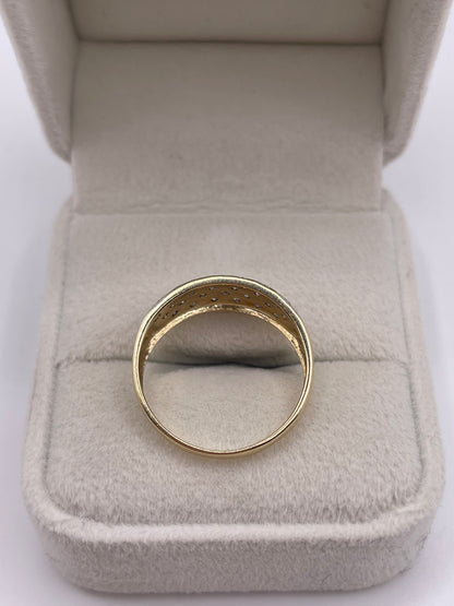 9ct gold diamond cluster ring