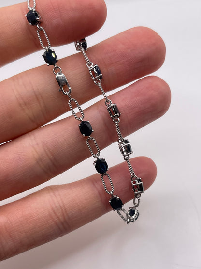 9ct white gold sapphire bracelet