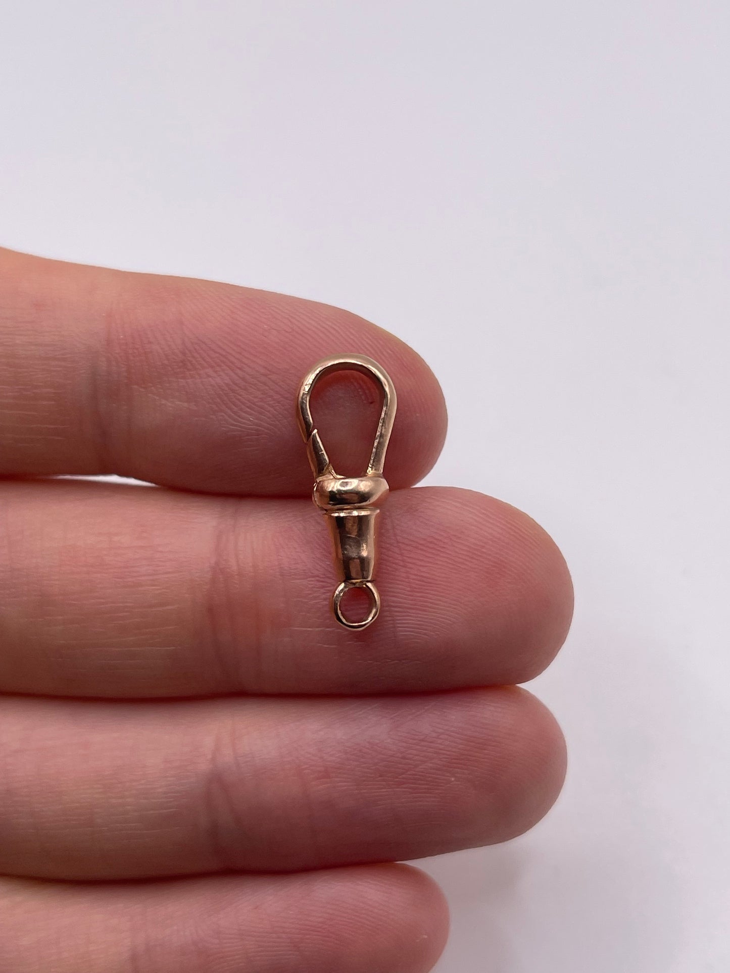 9ct rose gold dog clip 3