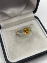 Load image into Gallery viewer, 9ct gold citrine and diamond ring
