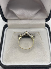Load image into Gallery viewer, 9ct gold diamond wishbone ring
