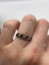 Load image into Gallery viewer, 9ct gold mystic topaz and diamond ring
