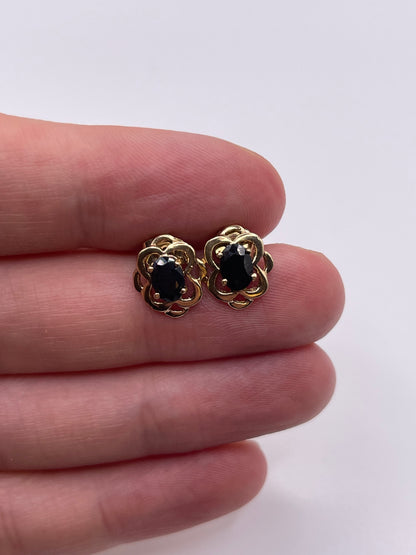 9ct gold sapphire earrings