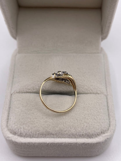 9ct gold sapphire and diamond ring