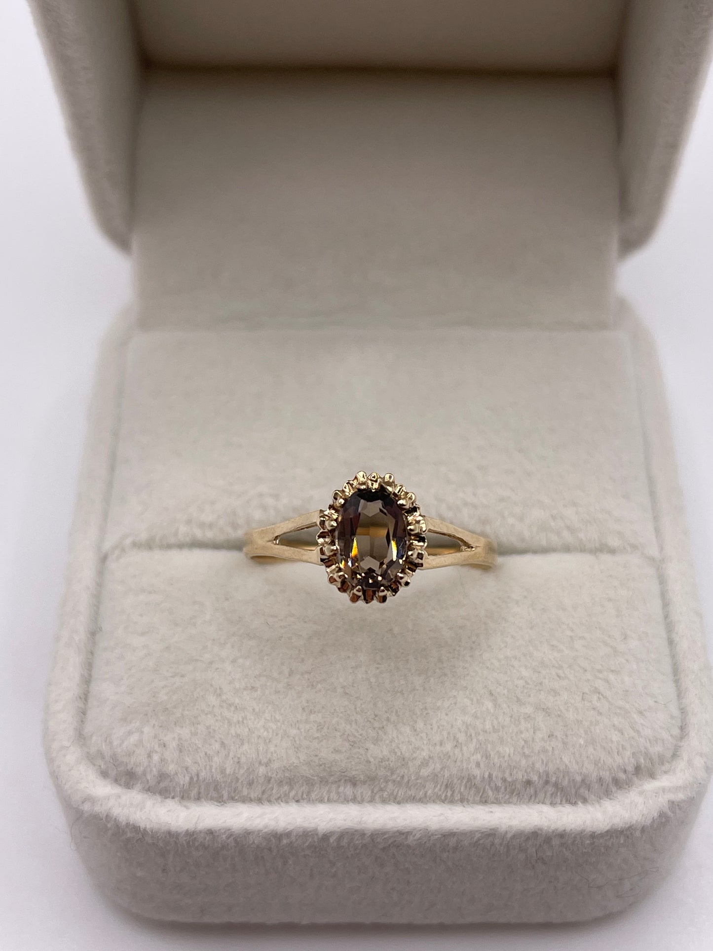 9ct gold Smokey quartz ring