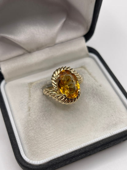 9ct gold citrine ring
