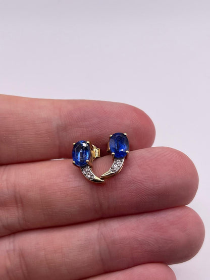 9ct gold kyanite earrings