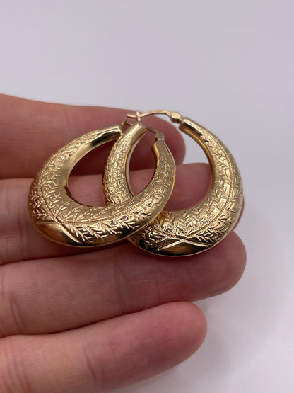 9ct gold creole earrings