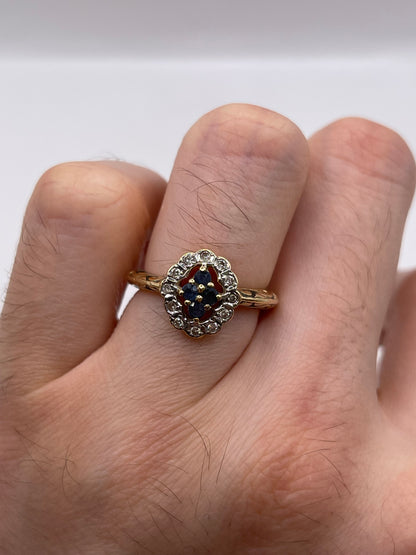 14ct gold sapphire and diamond ring