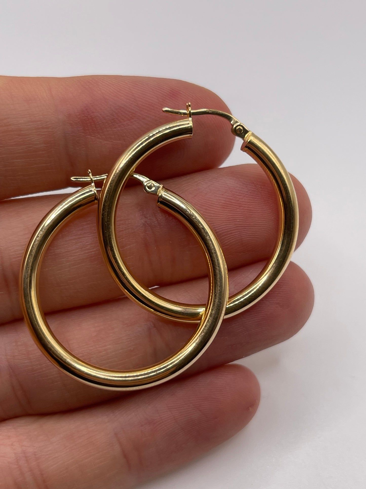 9ct gold creole earrings