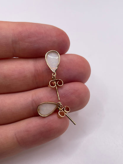 9ct gold opal earrings