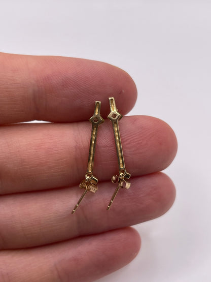 9ct gold peridot earrings