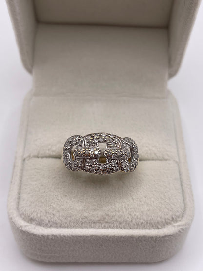 9ct gold diamond cluster ring