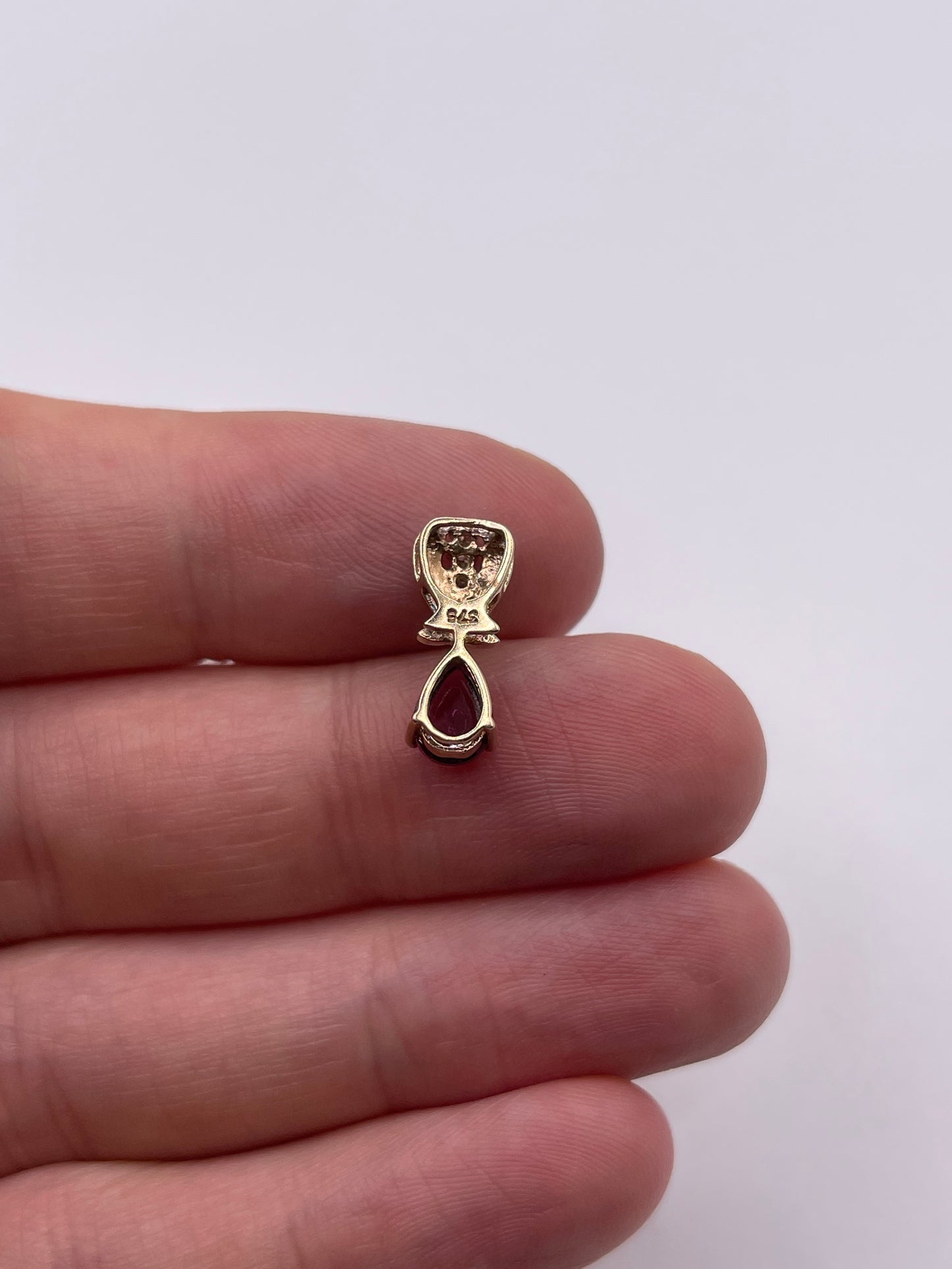 9ct gold tourmaline and diamond pendant
