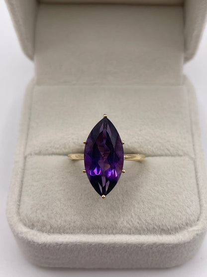 9ct gold amethyst ring