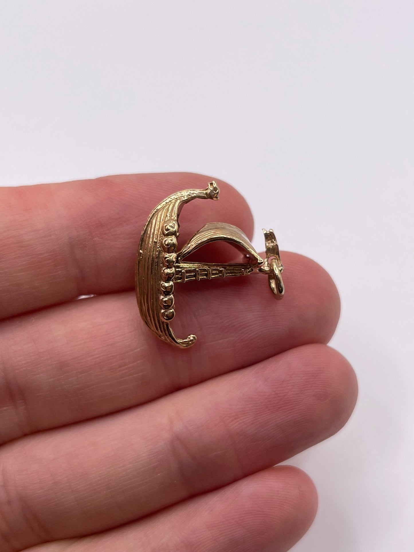 9ct gold Viking ship charm