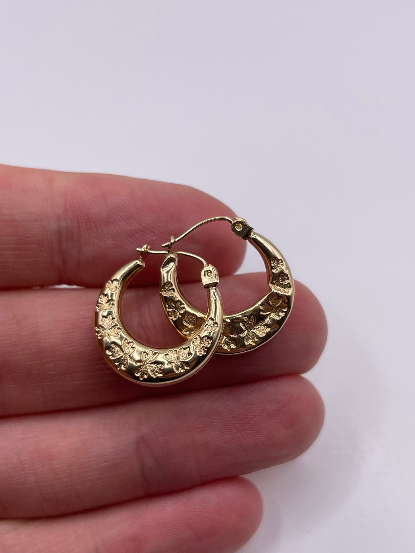 9ct gold creole earrings