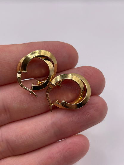 9ct gold creole earrings