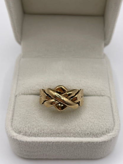 9ct gold puzzle ring