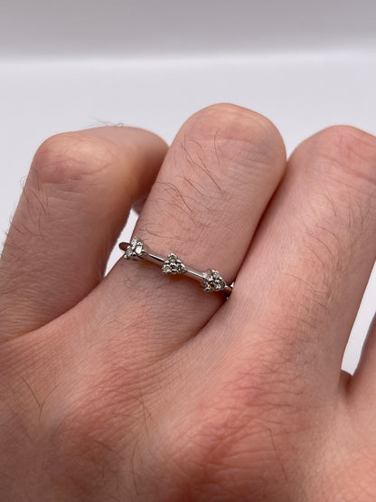 9ct white gold diamond ring