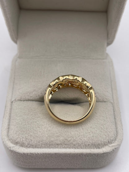 9ct gold diamond cluster ring