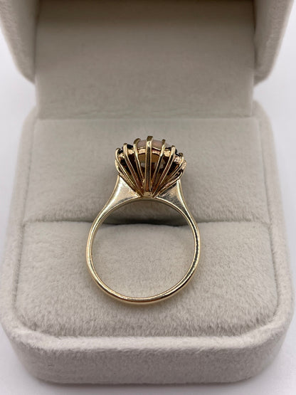 9ct gold opal and sapphire ring