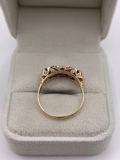 9ct gold amethyst ring
