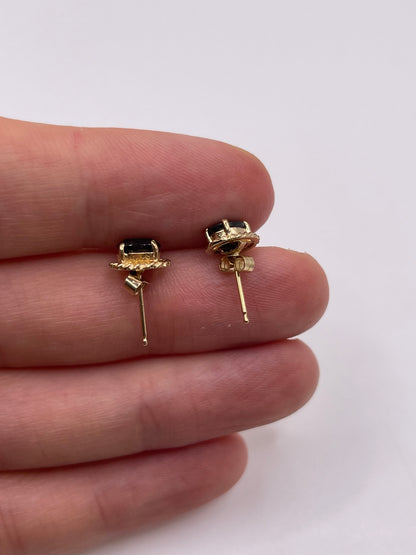 9ct gold sapphire earrings