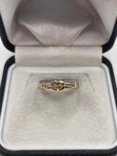 Load image into Gallery viewer, 9ct gold citrine and zircon ring
