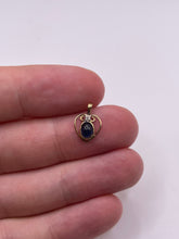 Load image into Gallery viewer, 9ct gold sapphire and diamond pendant
