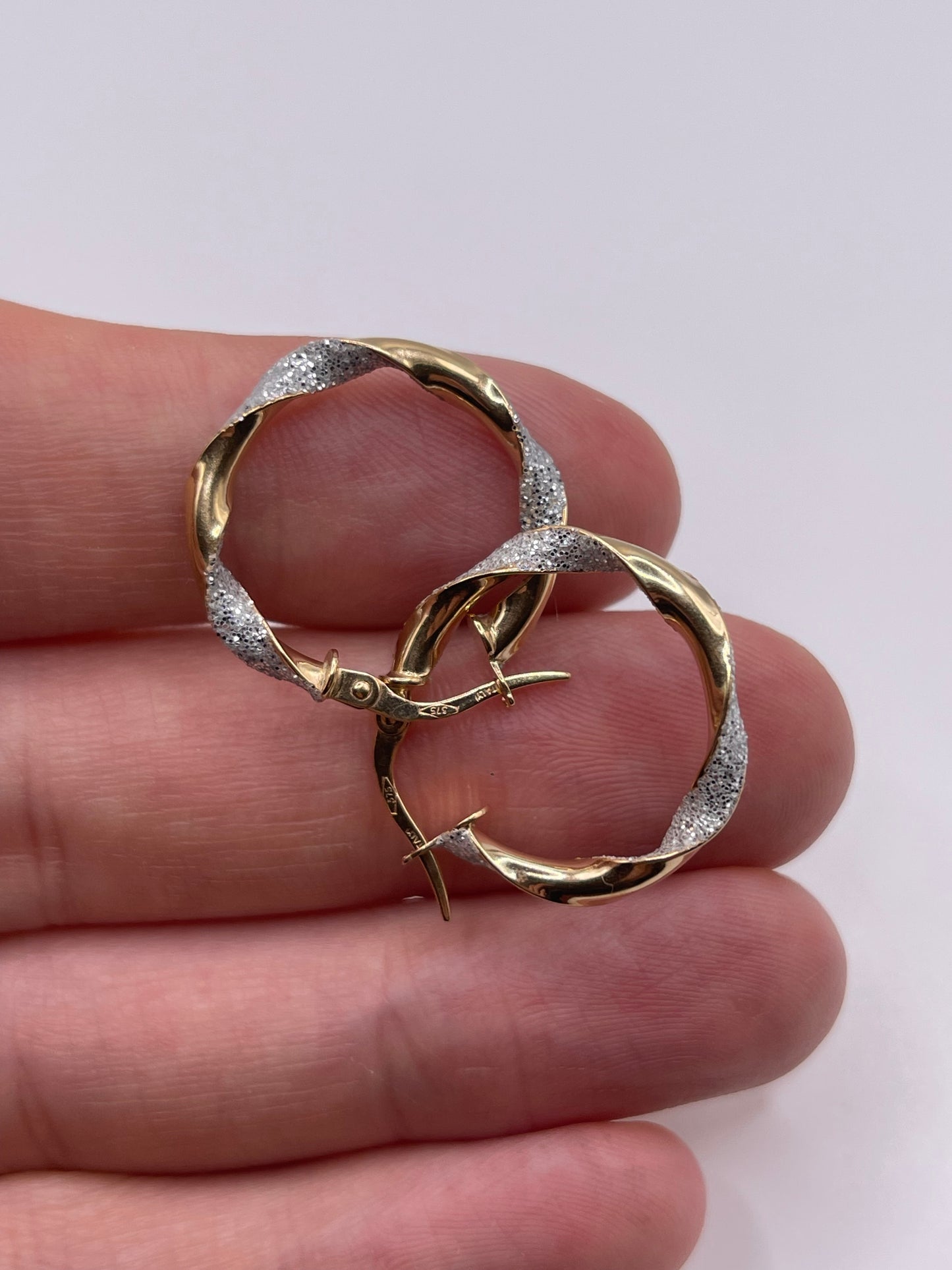 9ct gold creole earrings